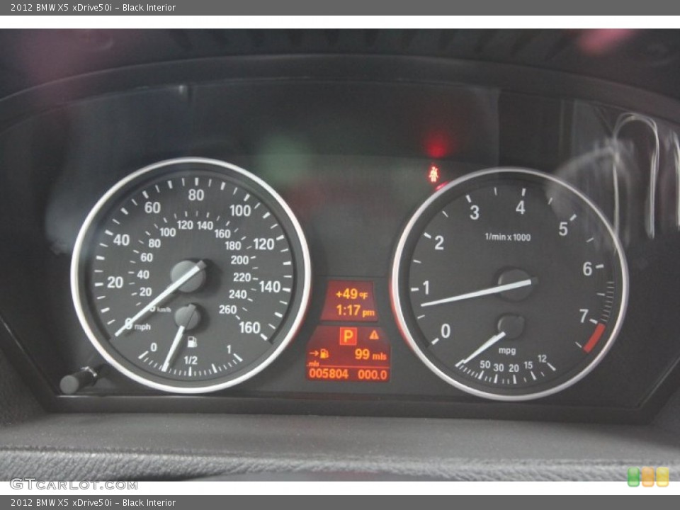 Black Interior Gauges for the 2012 BMW X5 xDrive50i #57046604
