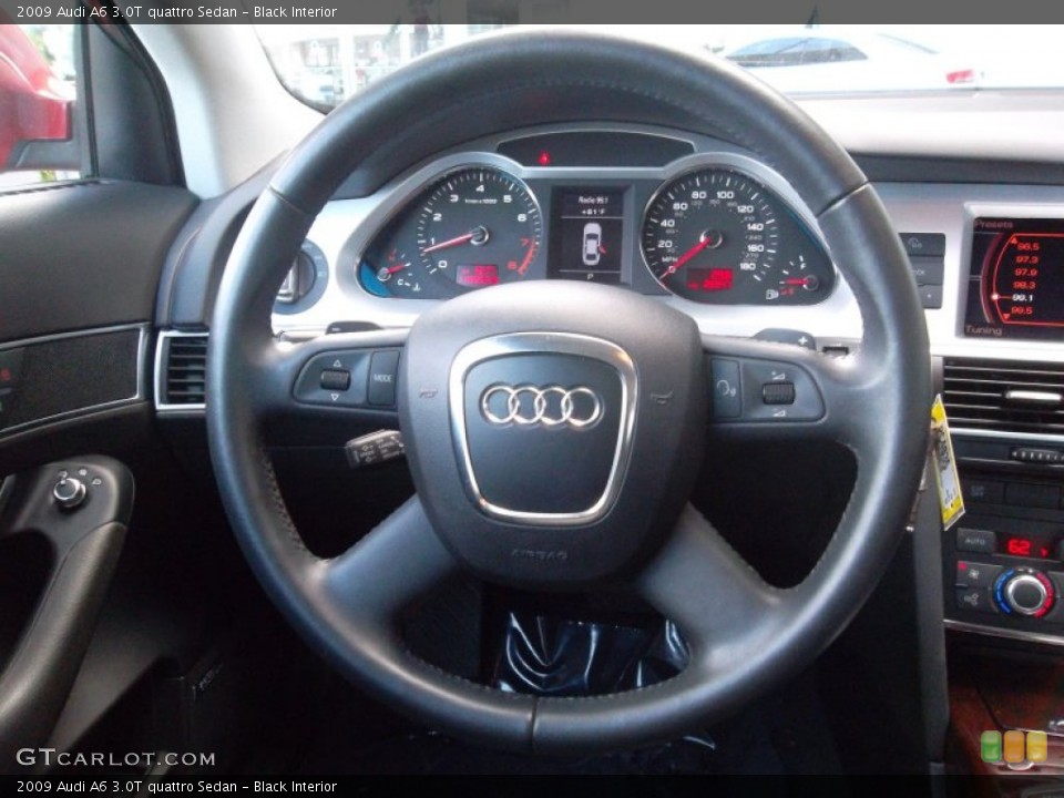 Black Interior Steering Wheel for the 2009 Audi A6 3.0T quattro Sedan #57049025