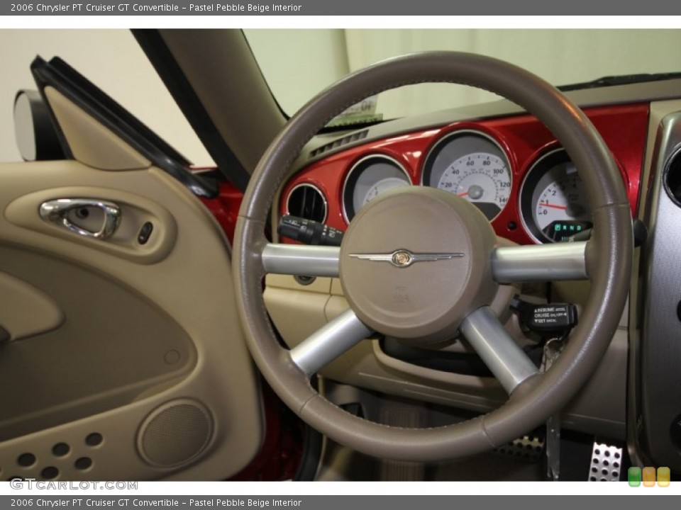 Pastel Pebble Beige Interior Steering Wheel for the 2006 Chrysler PT Cruiser GT Convertible #57049691