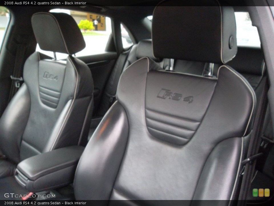 Black Interior Photo for the 2008 Audi RS4 4.2 quattro Sedan #57051200