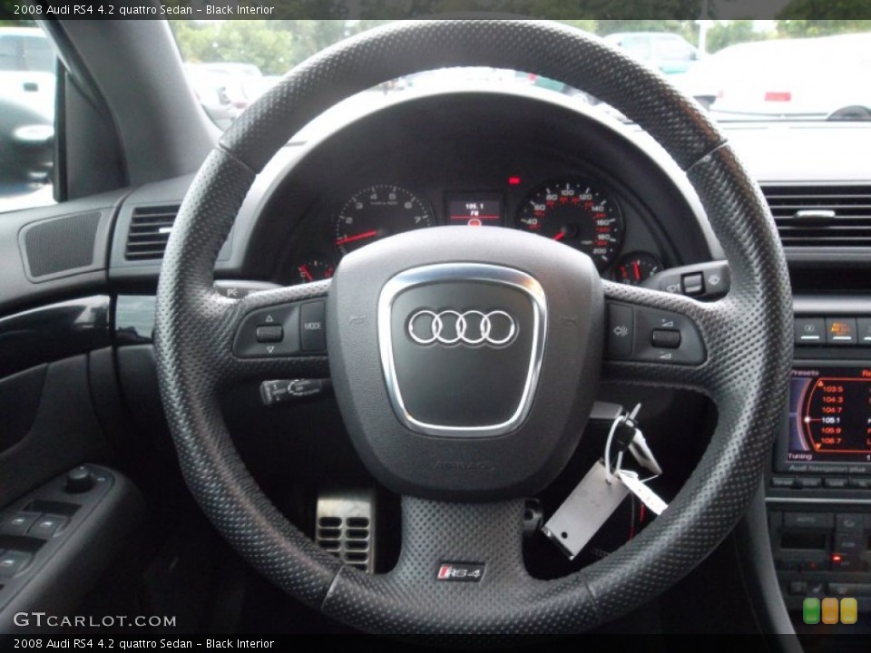 Black Interior Steering Wheel for the 2008 Audi RS4 4.2 quattro Sedan #57051320
