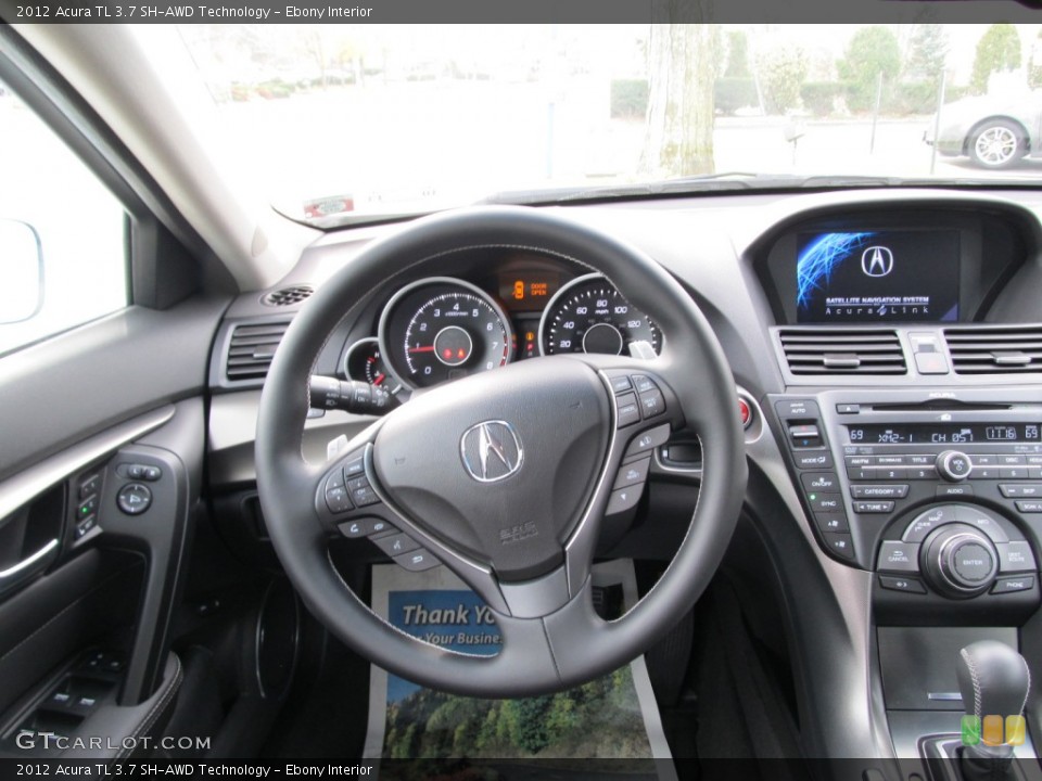 Ebony Interior Steering Wheel for the 2012 Acura TL 3.7 SH-AWD Technology #57051957