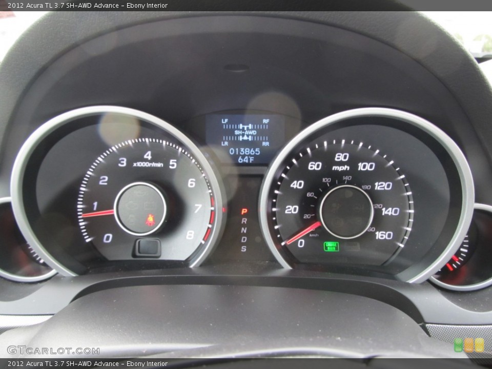 Ebony Interior Gauges for the 2012 Acura TL 3.7 SH-AWD Advance #57052307