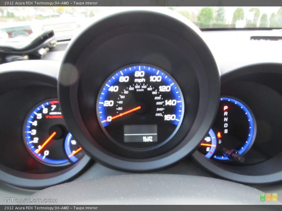 Taupe Interior Gauges for the 2012 Acura RDX Technology SH-AWD #57052568