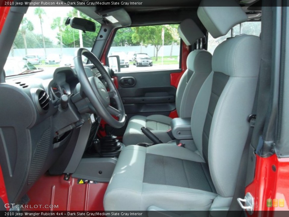 Dark Slate Gray/Medium Slate Gray Interior Photo for the 2010 Jeep Wrangler Rubicon 4x4 #57058277