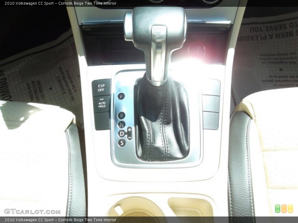 Cornsilk Beige Two Tone Interior Transmission for the 2010 Volkswagen CC Sport #57062330