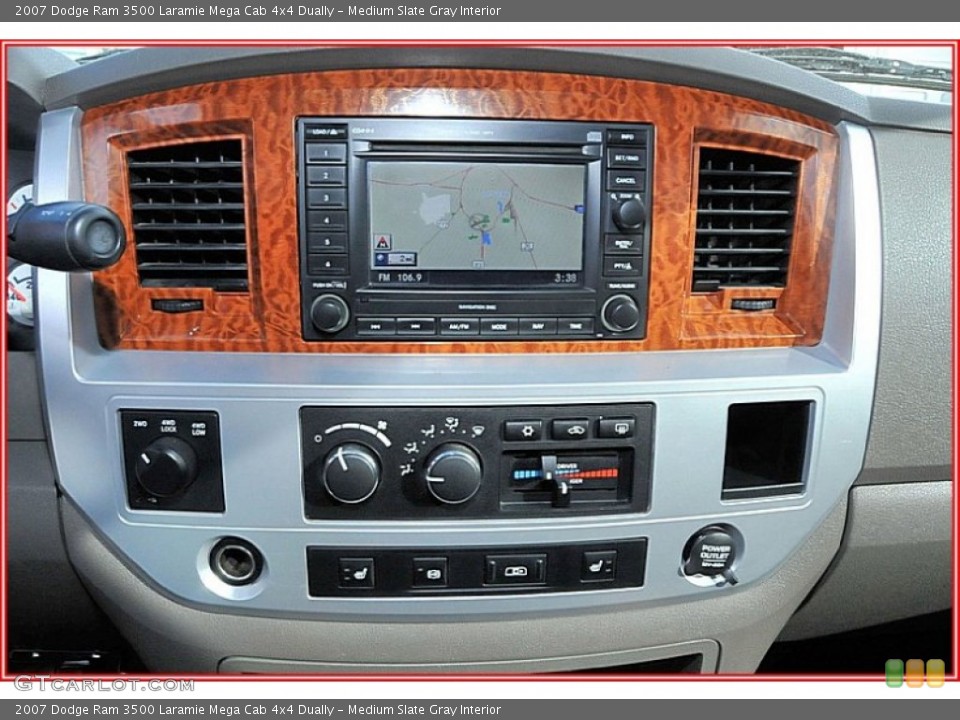 Medium Slate Gray Interior Controls for the 2007 Dodge Ram 3500 Laramie Mega Cab 4x4 Dually #57063101