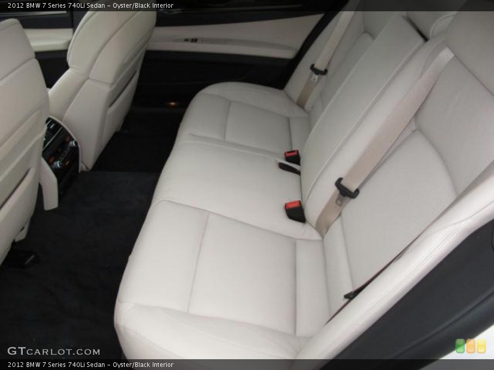 Oyster/Black Interior Photo for the 2012 BMW 7 Series 740Li Sedan #57065555