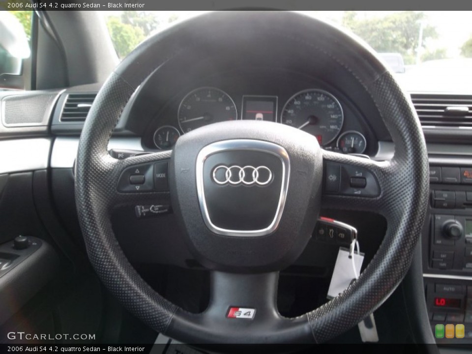 Black Interior Steering Wheel for the 2006 Audi S4 4.2 quattro Sedan #57068101