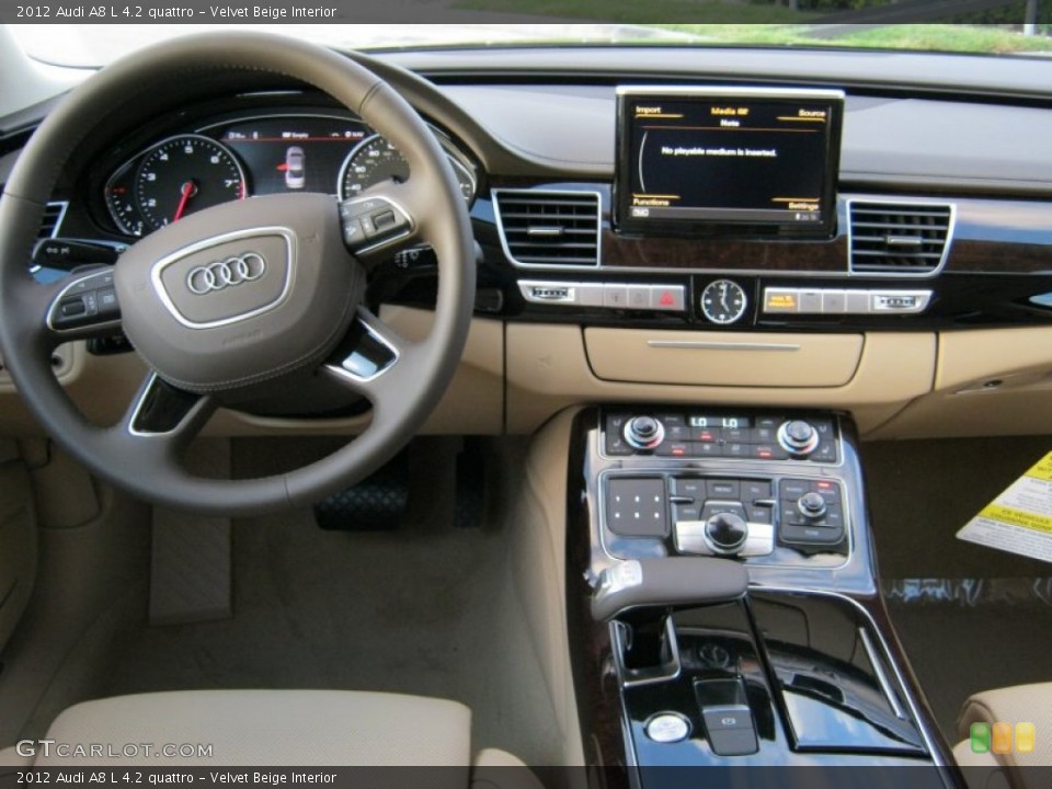 Velvet Beige Interior Dashboard for the 2012 Audi A8 L 4.2 quattro #57071423