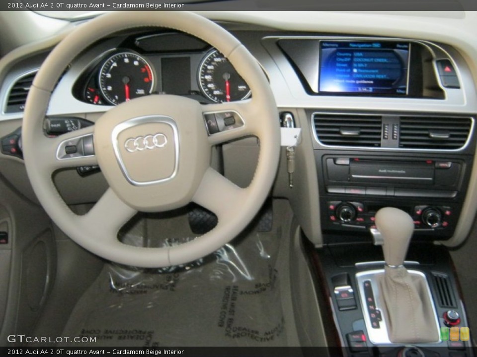 Cardamom Beige Interior Dashboard for the 2012 Audi A4 2.0T quattro Avant #57073091