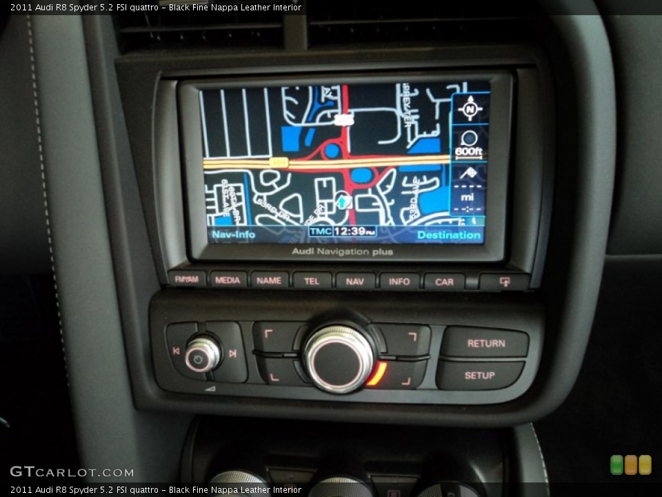 Black Fine Nappa Leather Interior Navigation for the 2011 Audi R8 Spyder 5.2 FSI quattro #57074036