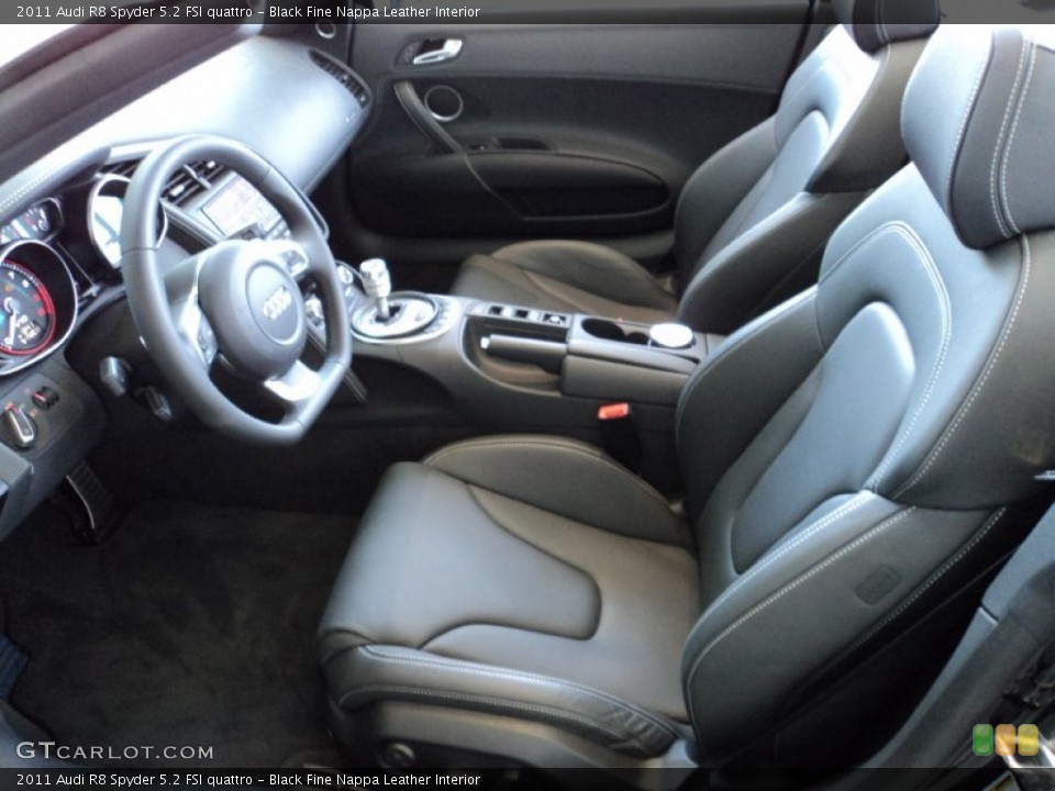 Black Fine Nappa Leather Interior Photo for the 2011 Audi R8 Spyder 5.2 FSI quattro #57074081