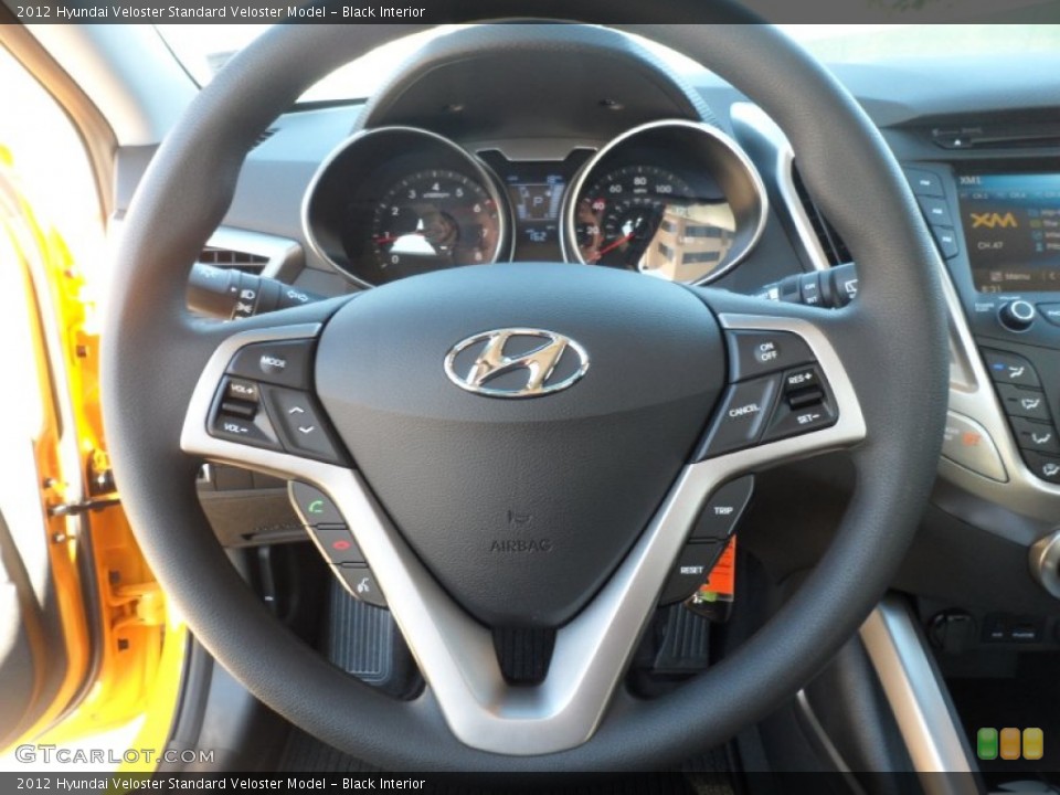 Black Interior Steering Wheel for the 2012 Hyundai Veloster  #57074273