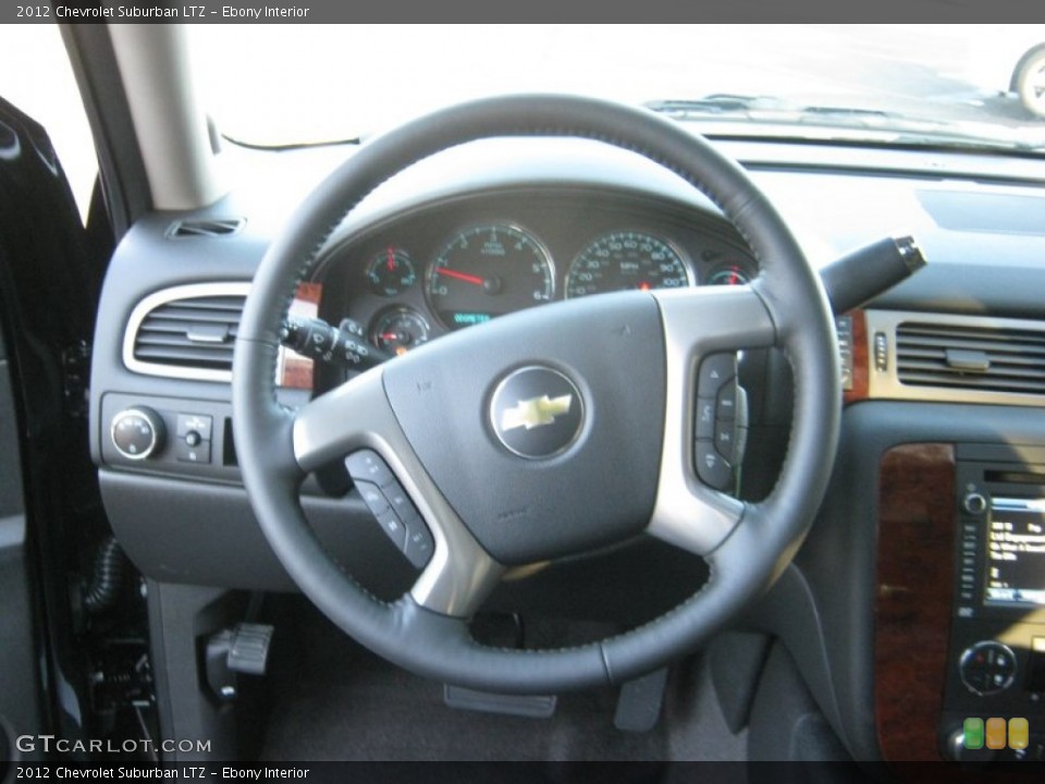 Ebony Interior Steering Wheel for the 2012 Chevrolet Suburban LTZ #57075593