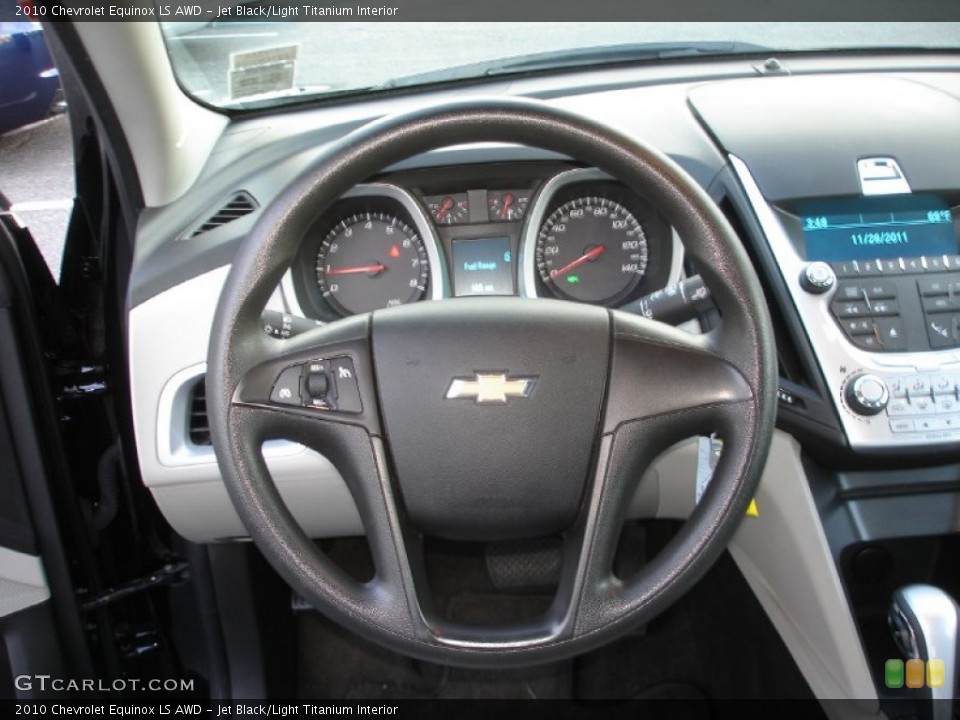 Jet Black/Light Titanium Interior Steering Wheel for the 2010 Chevrolet Equinox LS AWD #57079505