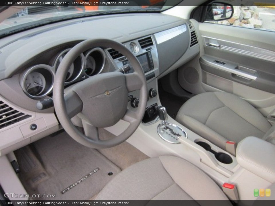 Dark Khaki/Light Graystone Interior Prime Interior for the 2008 Chrysler Sebring Touring Sedan #57083318