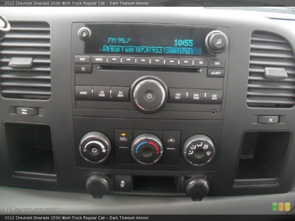 Dark Titanium Interior Controls for the 2012 Chevrolet Silverado 1500 Work Truck Regular Cab #57083408