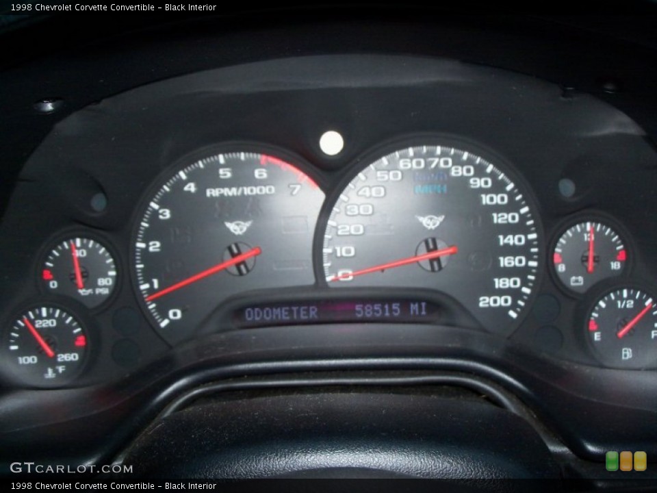 Black Interior Gauges for the 1998 Chevrolet Corvette Convertible #57085013
