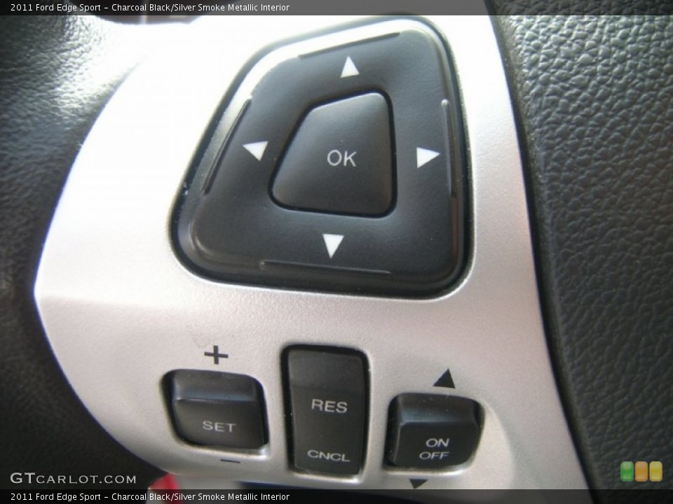 Charcoal Black/Silver Smoke Metallic Interior Controls for the 2011 Ford Edge Sport #57088739