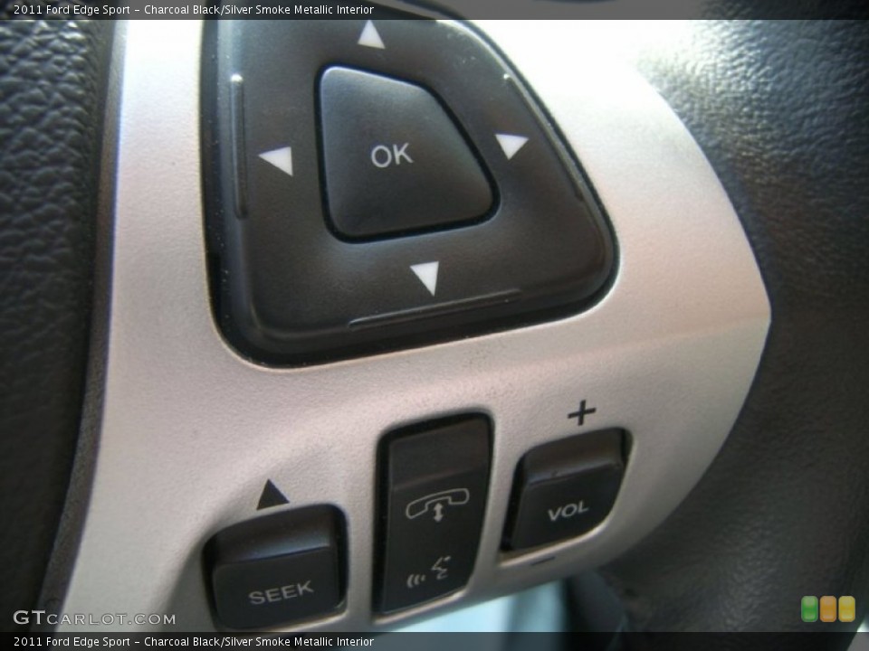 Charcoal Black/Silver Smoke Metallic Interior Controls for the 2011 Ford Edge Sport #57088745