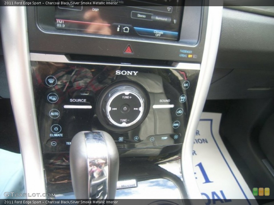 Charcoal Black/Silver Smoke Metallic Interior Controls for the 2011 Ford Edge Sport #57088775