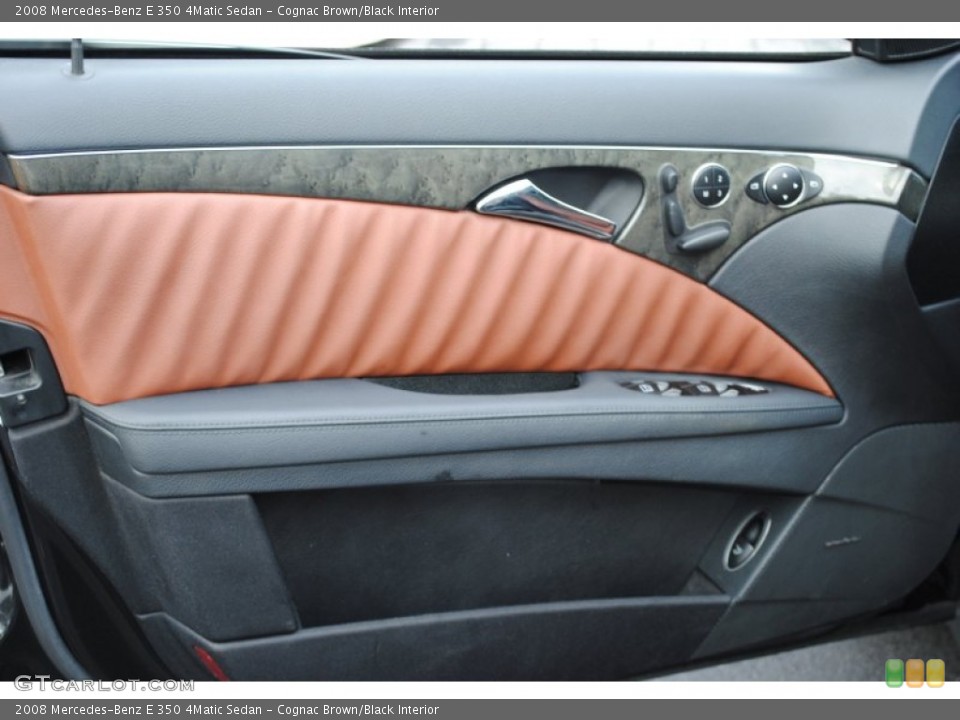 Cognac Brown/Black Interior Door Panel for the 2008 Mercedes-Benz E 350 4Matic Sedan #57089558