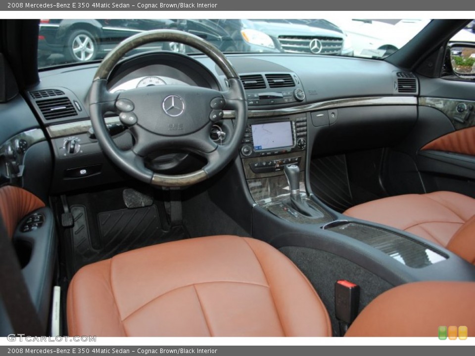 Cognac Brown/Black 2008 Mercedes-Benz E Interiors