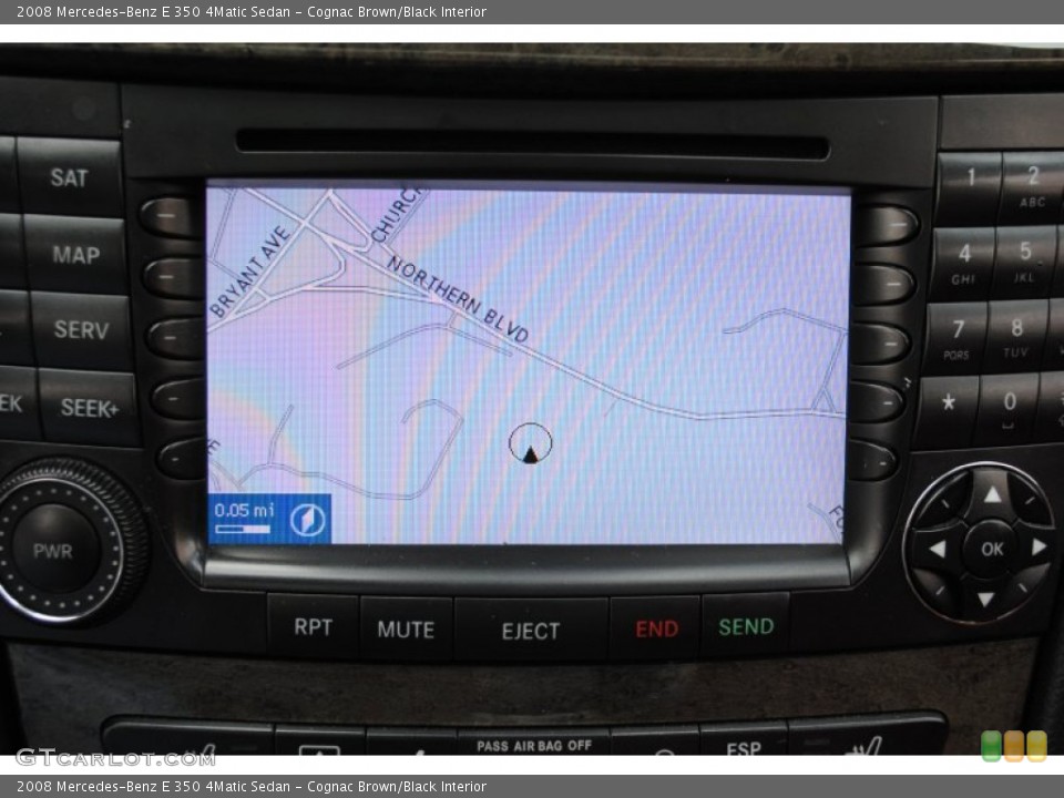 Cognac Brown/Black Interior Navigation for the 2008 Mercedes-Benz E 350 4Matic Sedan #57089589