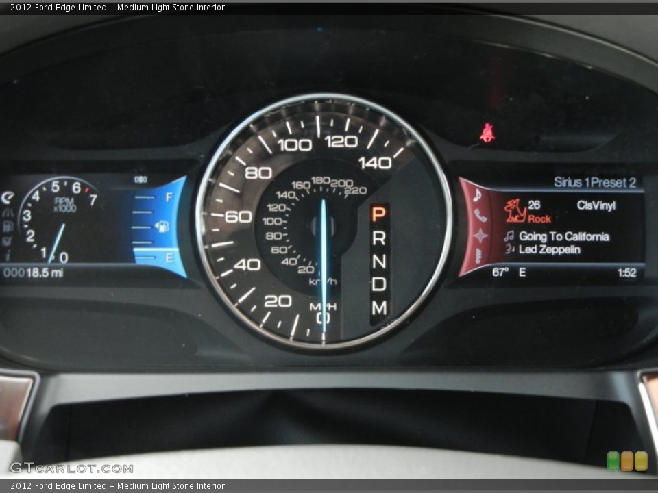 Medium Light Stone Interior Gauges for the 2012 Ford Edge Limited #57092219