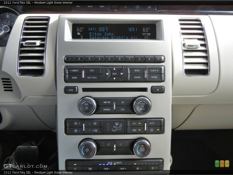 Medium Light Stone Interior Controls for the 2012 Ford Flex SEL #57092318