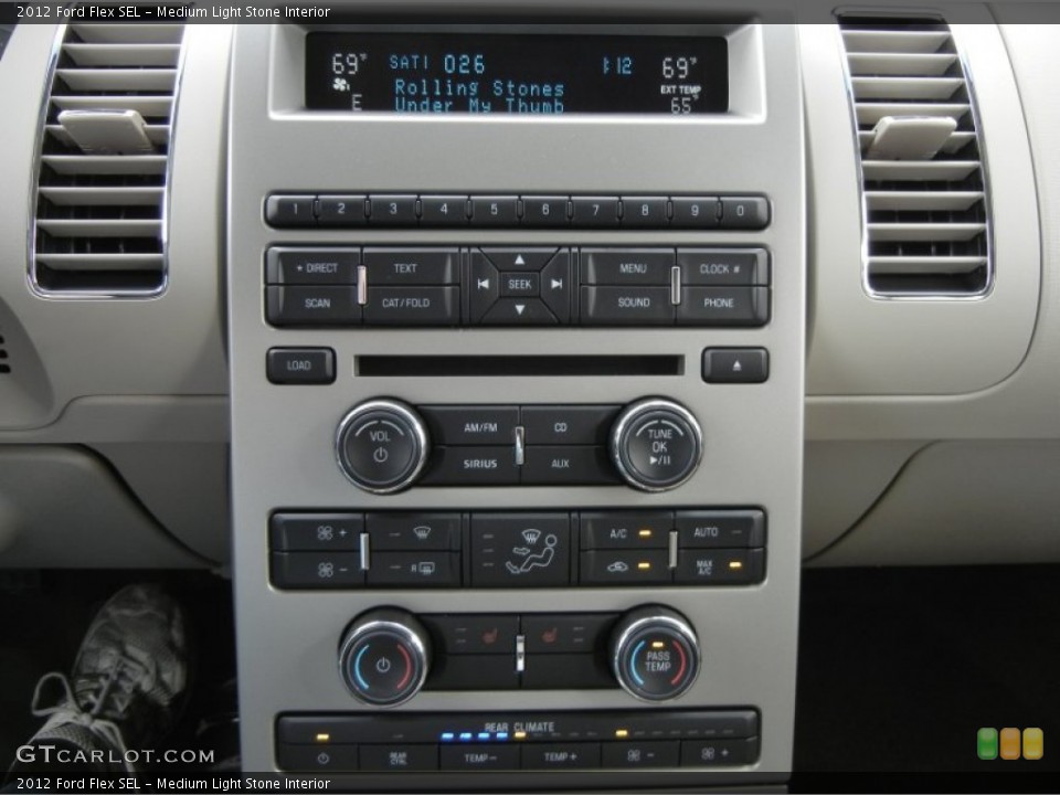 Medium Light Stone Interior Controls for the 2012 Ford Flex SEL #57092357