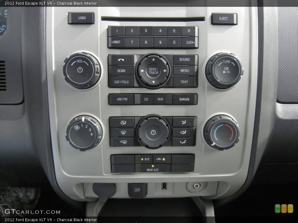 Charcoal Black Interior Controls for the 2012 Ford Escape XLT V6 #57092396
