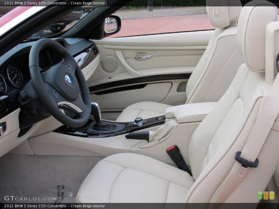 Cream Beige Interior Photo for the 2012 BMW 3 Series 335i Convertible #57093638