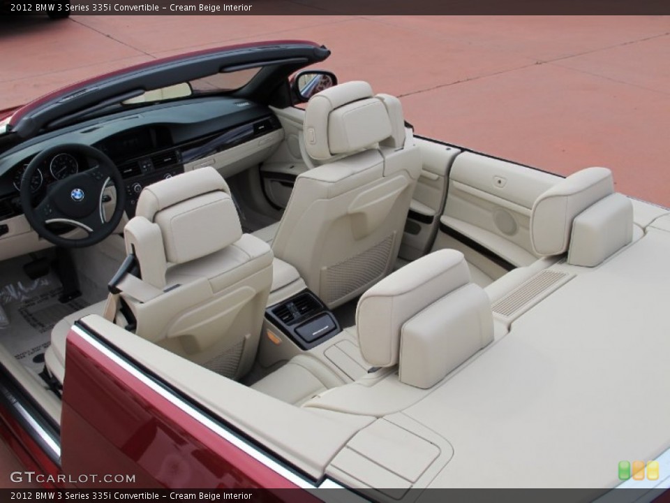 Cream Beige Interior Photo for the 2012 BMW 3 Series 335i Convertible #57093644