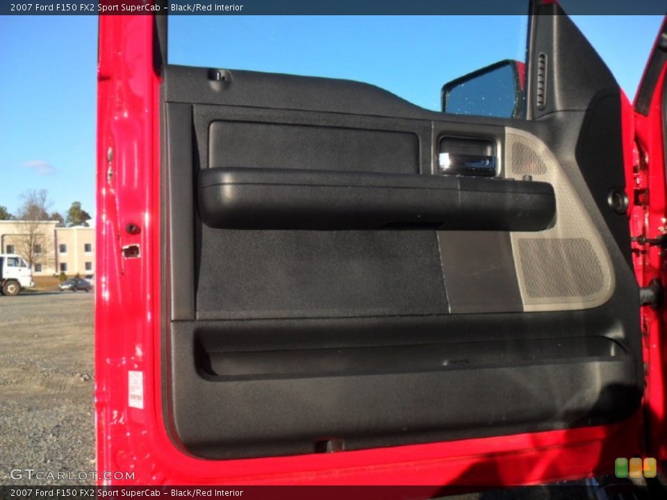Black/Red Interior Door Panel for the 2007 Ford F150 FX2 Sport SuperCab #57097600