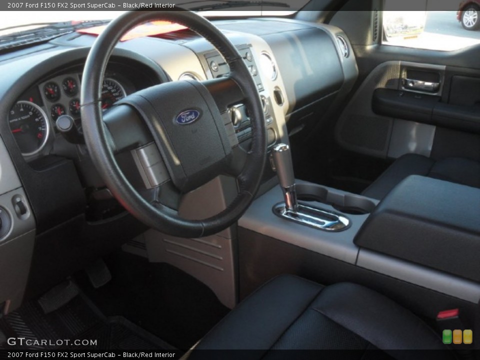 Black/Red 2007 Ford F150 Interiors