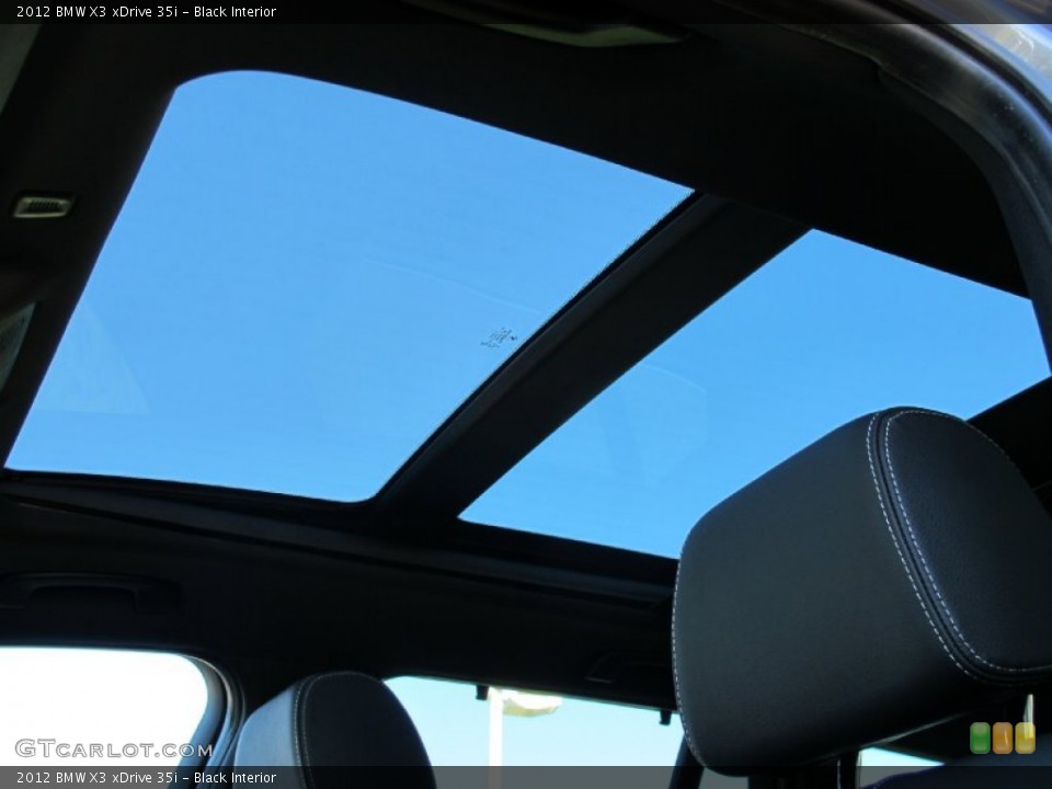 Black Interior Sunroof for the 2012 BMW X3 xDrive 35i #57099061