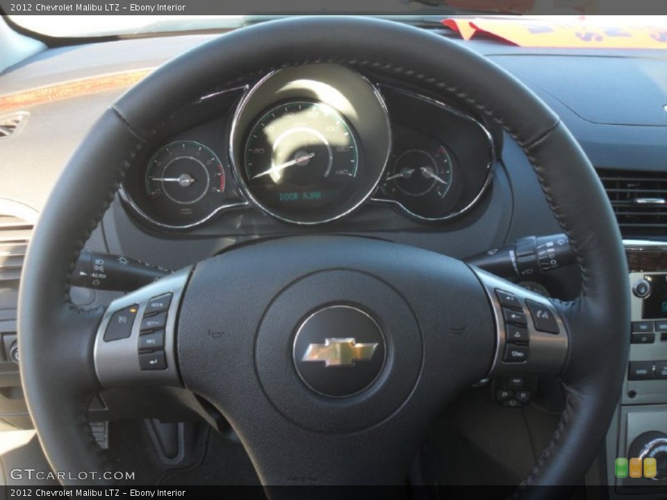 Ebony Interior Steering Wheel for the 2012 Chevrolet Malibu LTZ #57099336