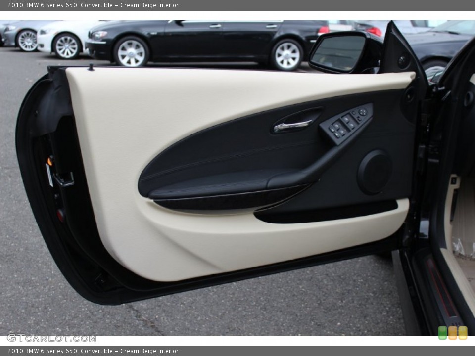 Cream Beige Interior Door Panel for the 2010 BMW 6 Series 650i Convertible #57099391