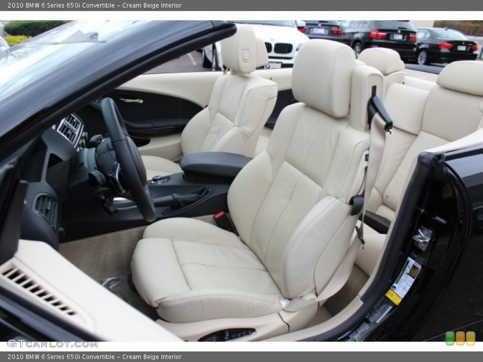 Cream Beige Interior Photo for the 2010 BMW 6 Series 650i Convertible #57099421