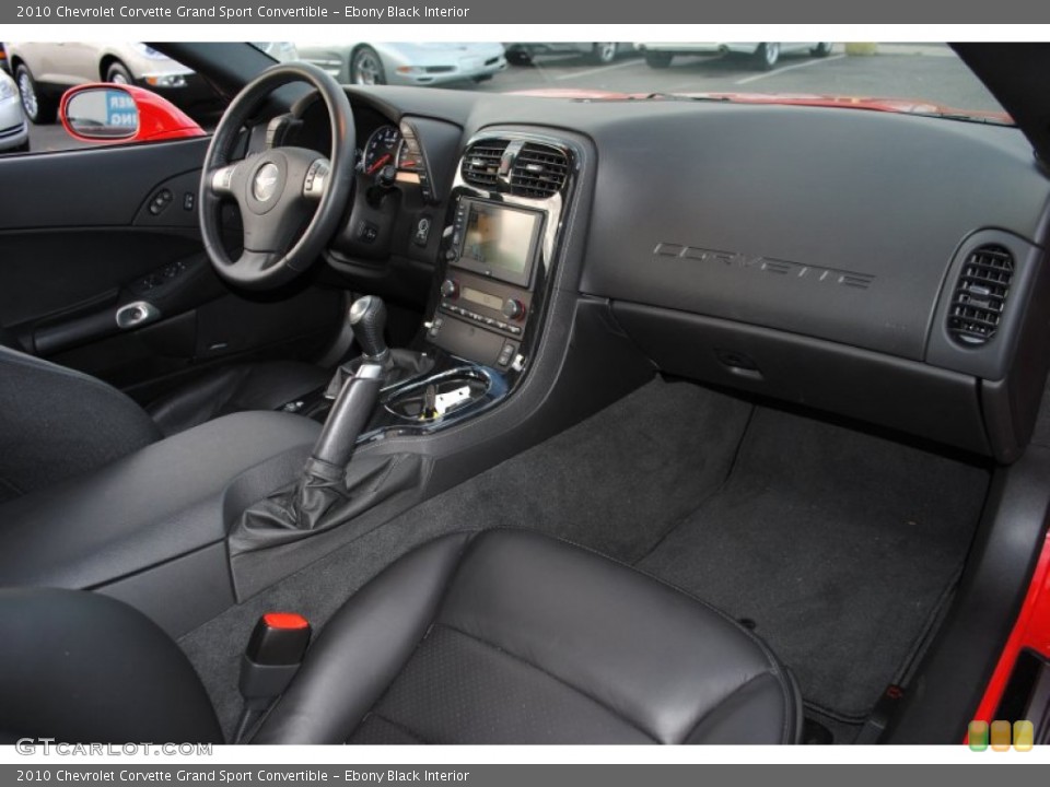 Ebony Black Interior Dashboard for the 2010 Chevrolet Corvette Grand Sport Convertible #57100468