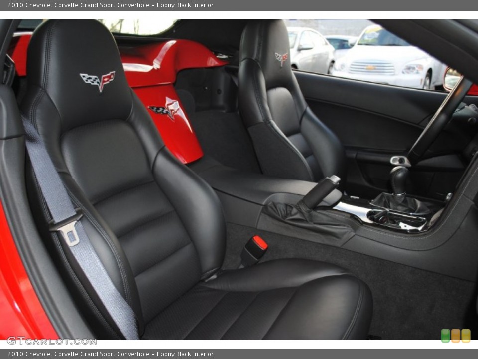 Ebony Black Interior Photo for the 2010 Chevrolet Corvette Grand Sport Convertible #57100477