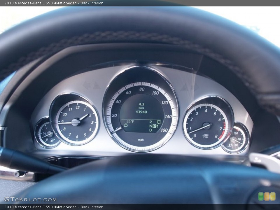 Black Interior Gauges for the 2010 Mercedes-Benz E 550 4Matic Sedan #57101092
