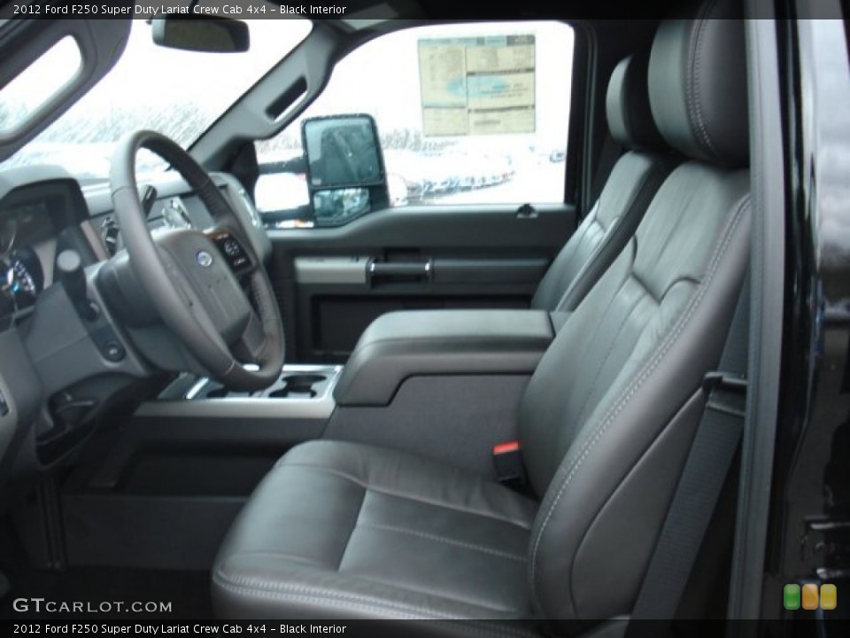 Black Interior Photo for the 2012 Ford F250 Super Duty Lariat Crew Cab 4x4 #57105376
