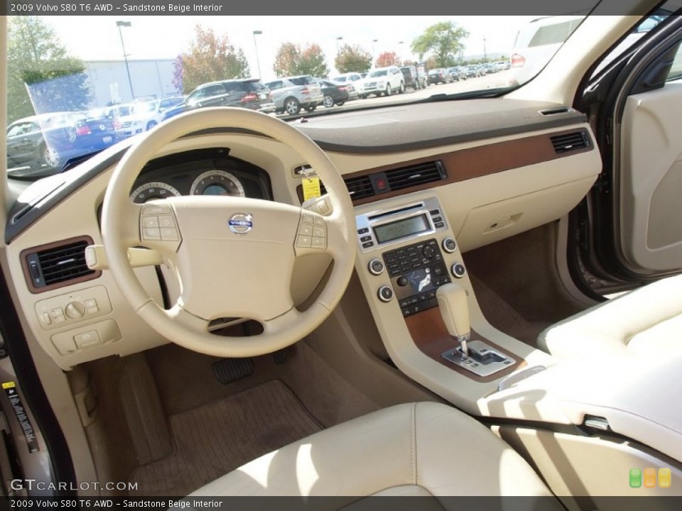 Sandstone Beige Interior Dashboard for the 2009 Volvo S80 T6 AWD #57106185
