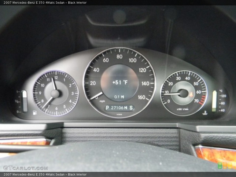 Black Interior Gauges for the 2007 Mercedes-Benz E 350 4Matic Sedan #57108385