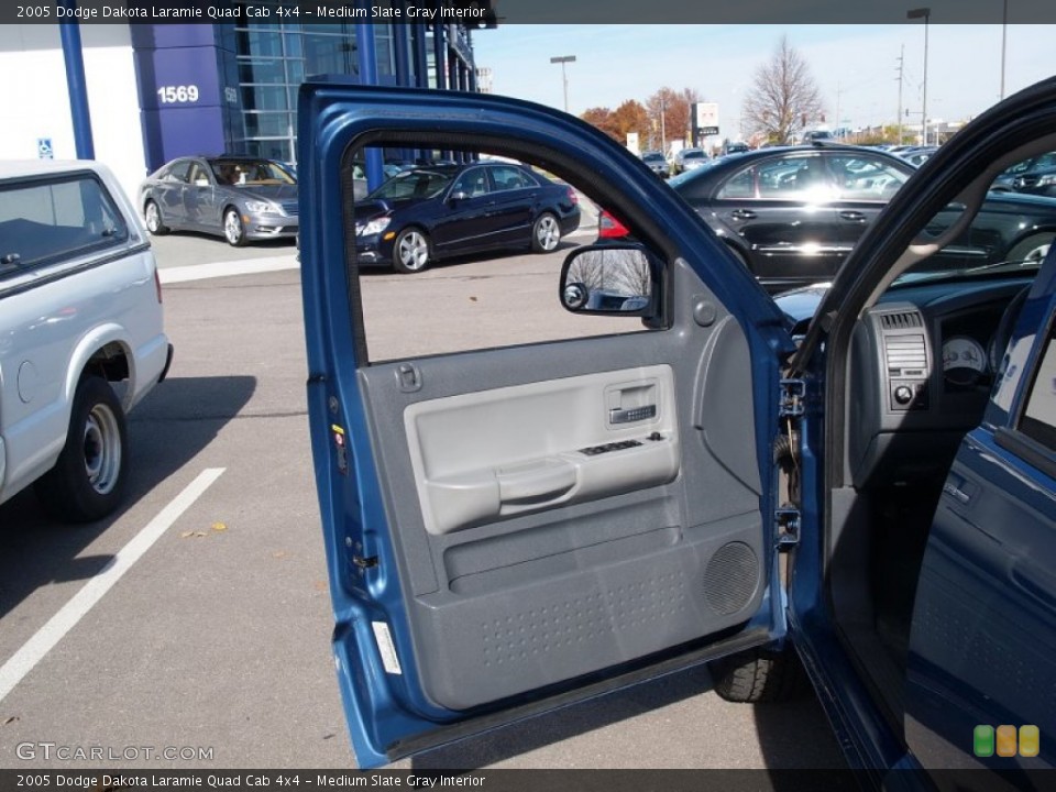 Medium Slate Gray Interior Door Panel for the 2005 Dodge Dakota Laramie Quad Cab 4x4 #57110767