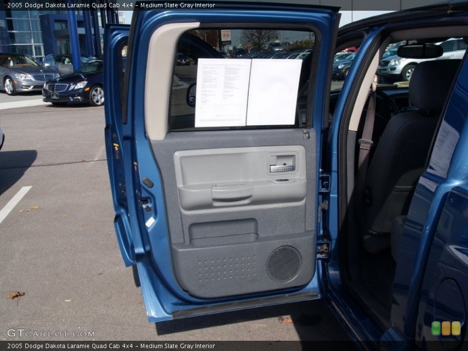 Medium Slate Gray Interior Door Panel for the 2005 Dodge Dakota Laramie Quad Cab 4x4 #57110777