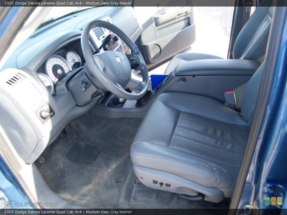 Medium Slate Gray Interior Photo for the 2005 Dodge Dakota Laramie Quad Cab 4x4 #57110872